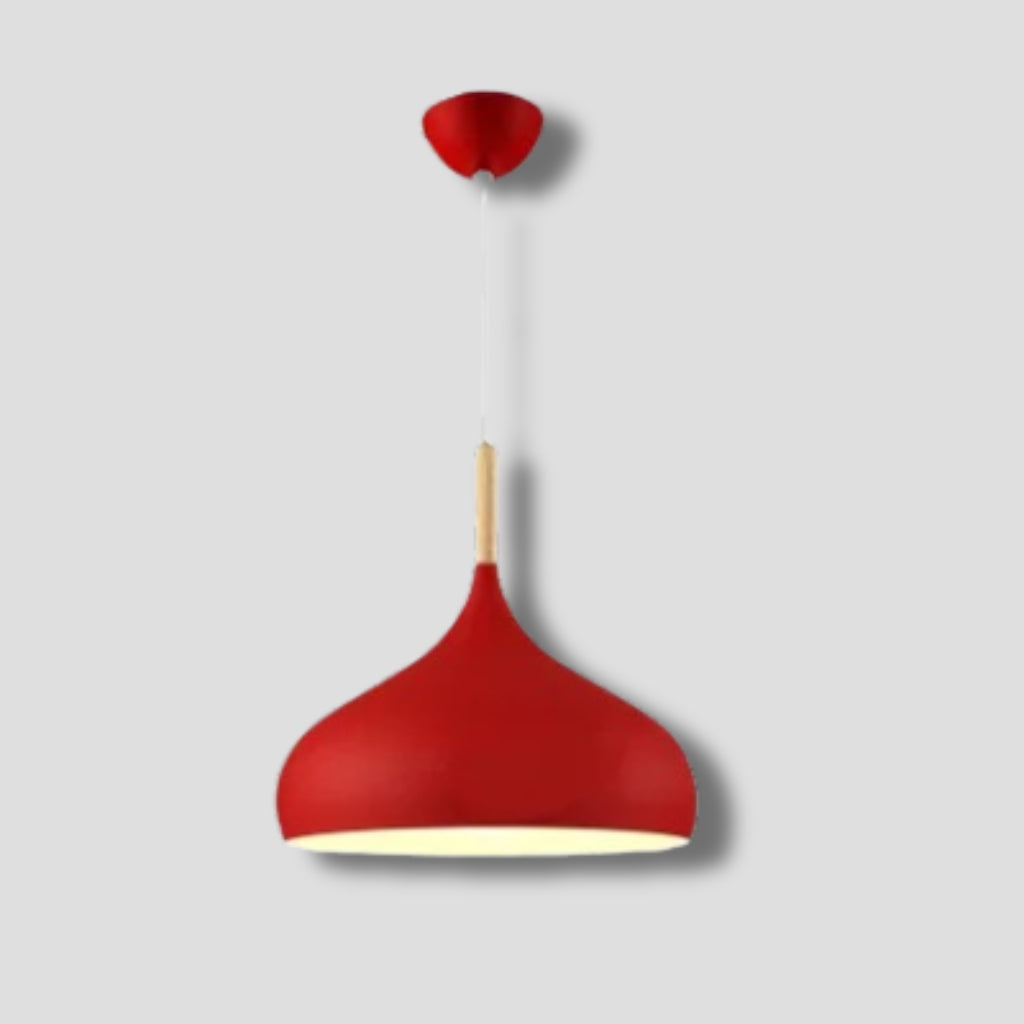 Luminaire En Bois Suspension - Rouge