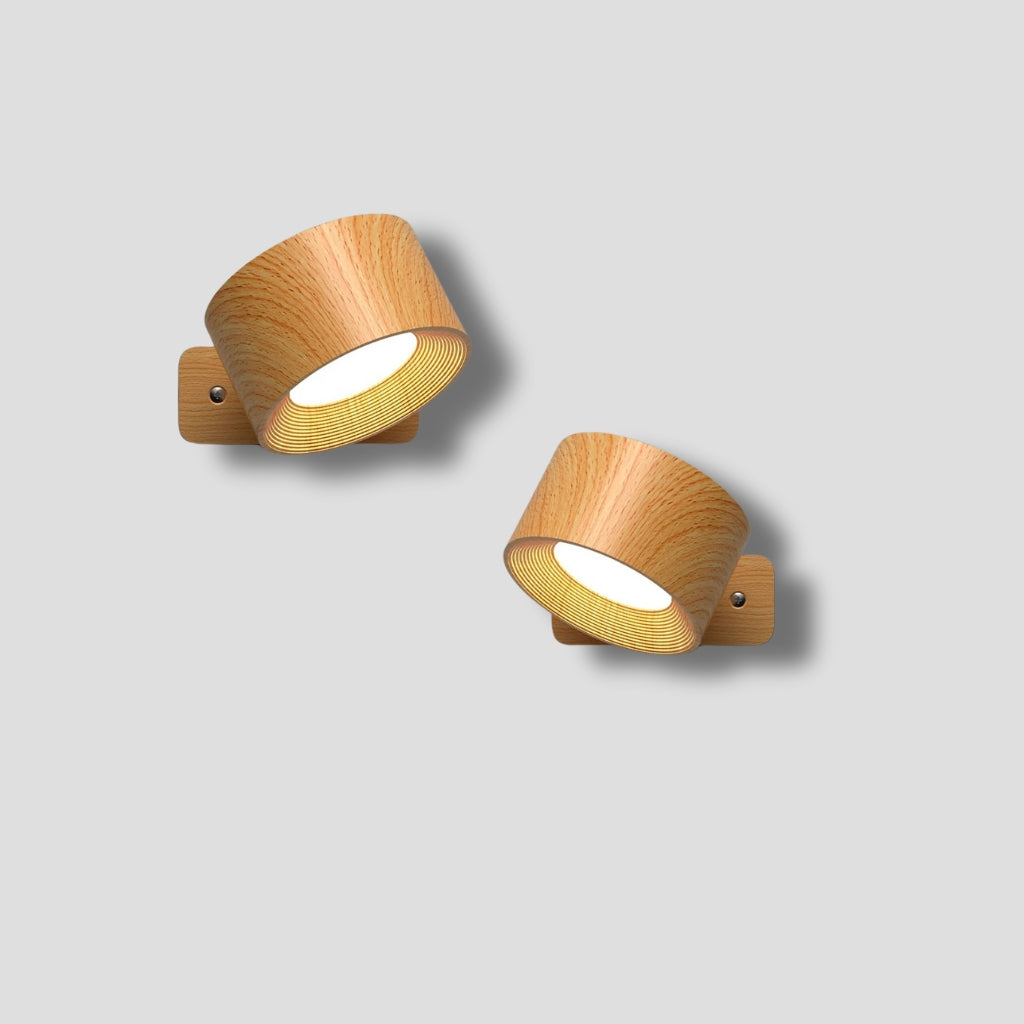 Wooden wall light