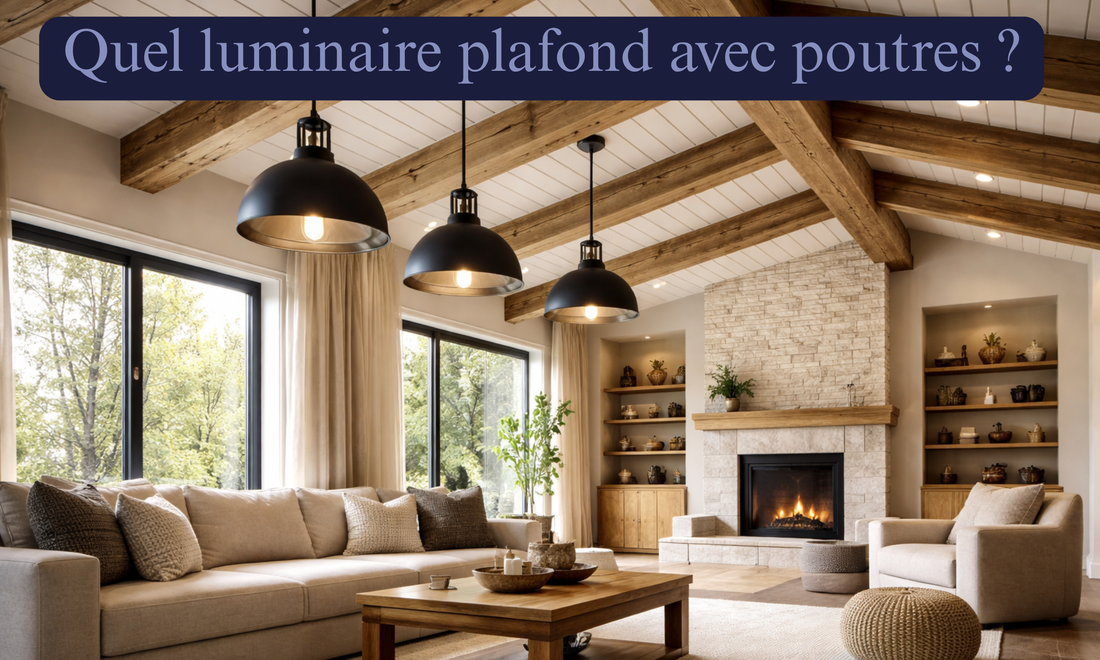 Quel luminaire plafond avec poutres