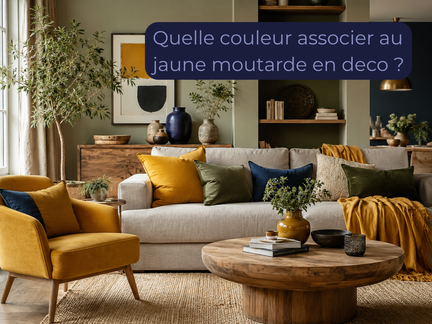 quelle couleur associer au jaune moutarde en deco