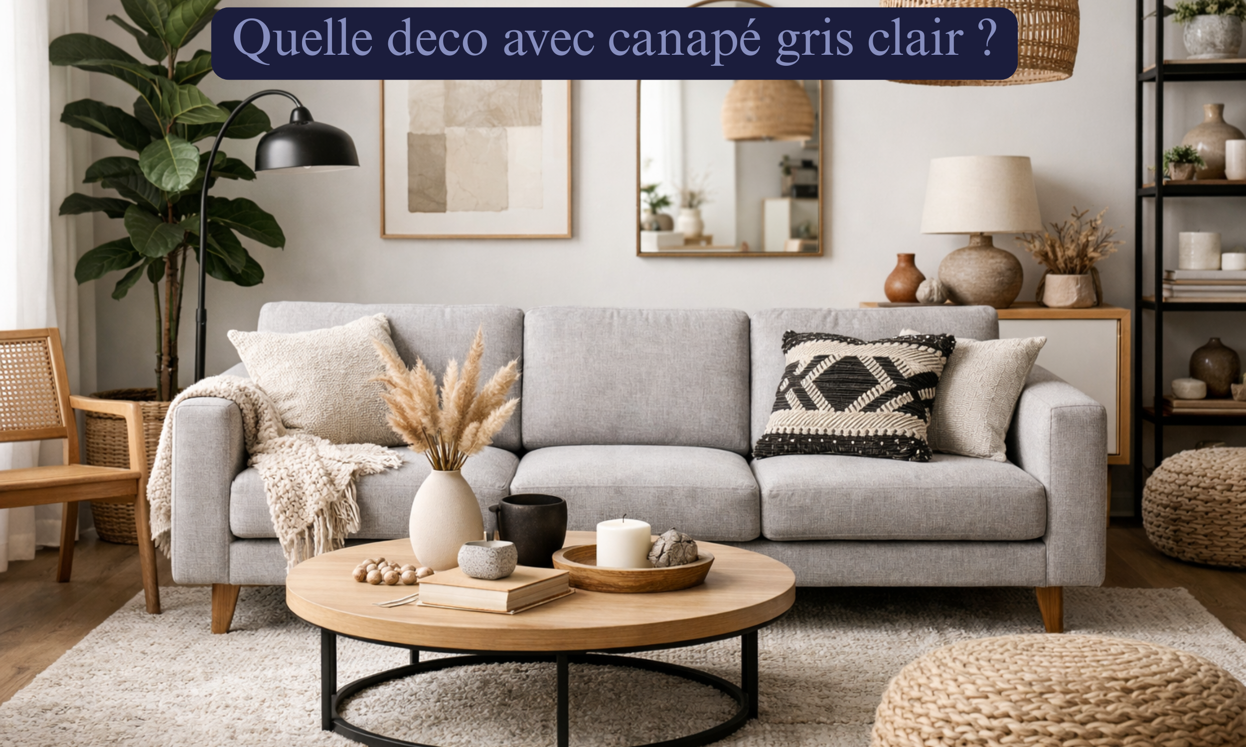 Quelle déco avec canapé gris clair