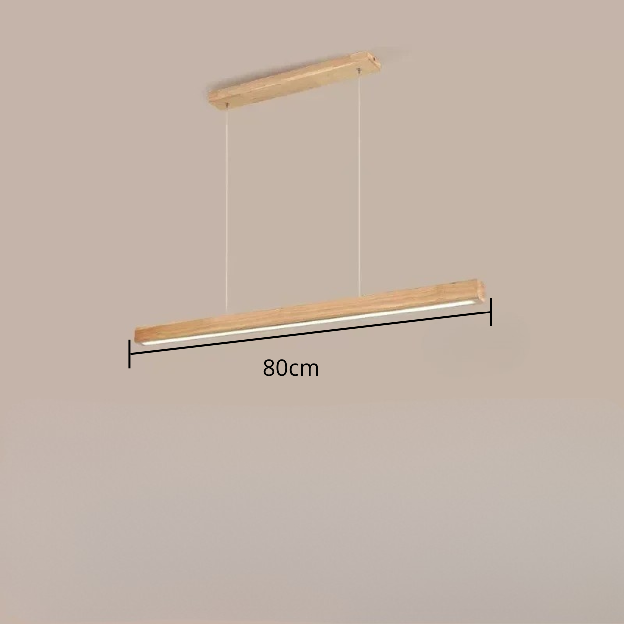 Luminaire Suspendue En Bois - 80cm