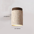 Plafonnier En Bois Et Pierre - 16cm