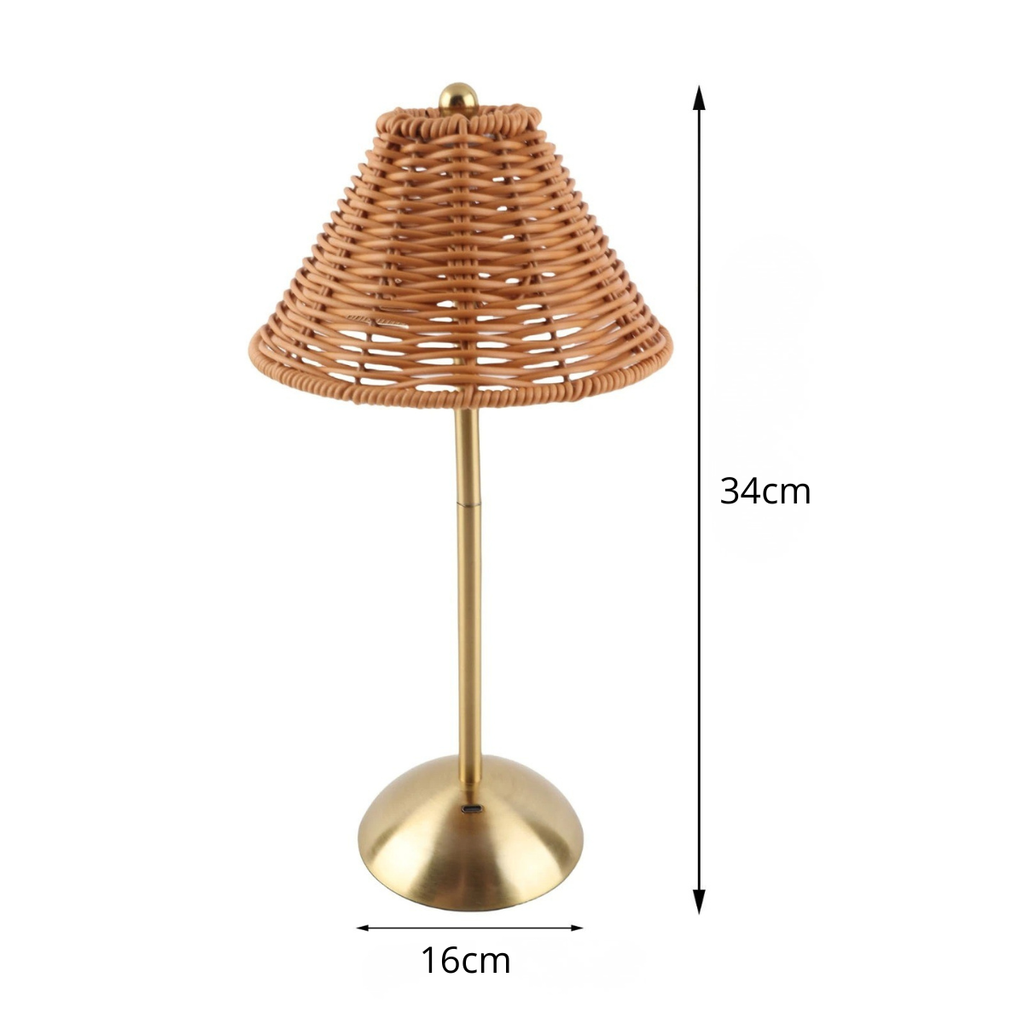 Lampe Sans Fil En Rotin