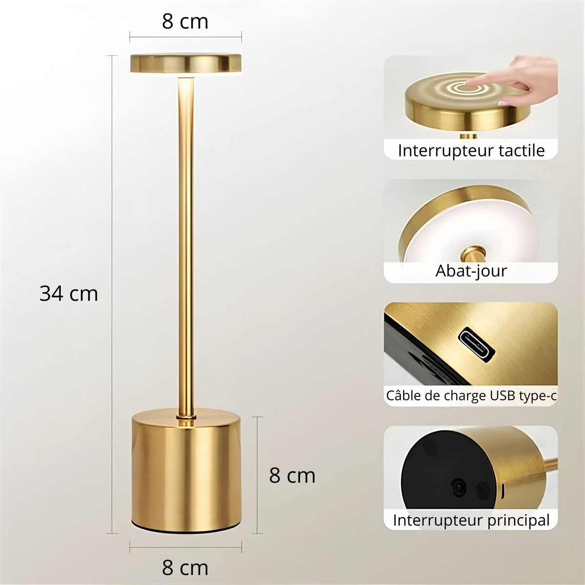 Lampe Sans Fil Élancée