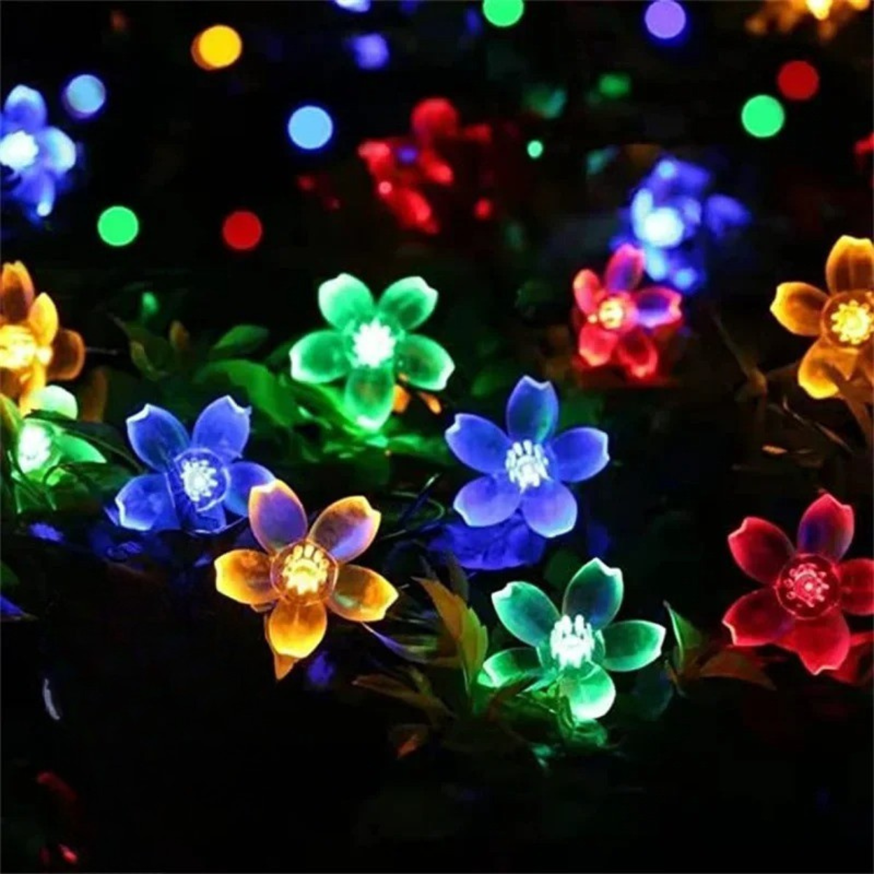 Guirlande Florales Solaire Extérieur - Multicolor