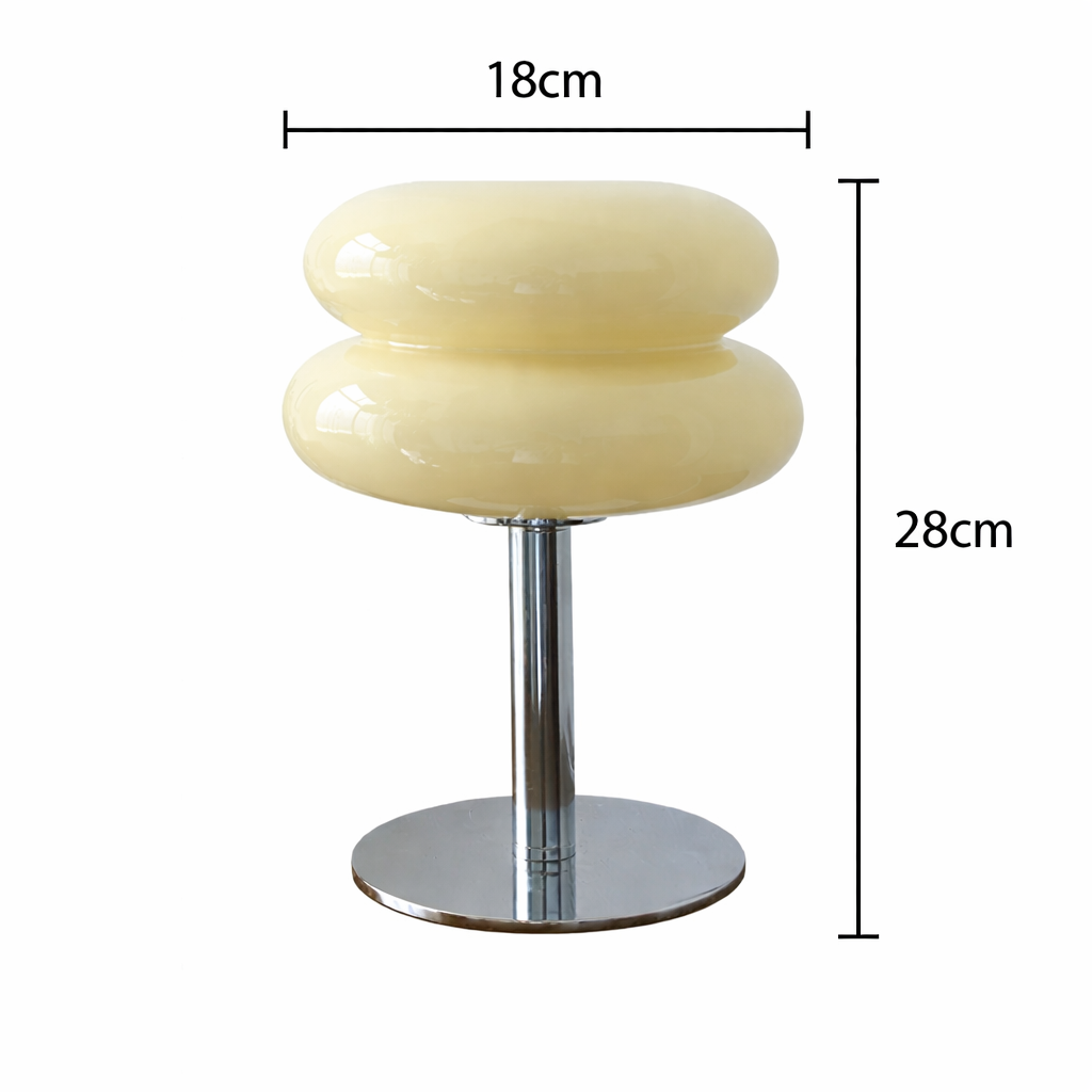 Lampe De Bureau En Verre - Crème