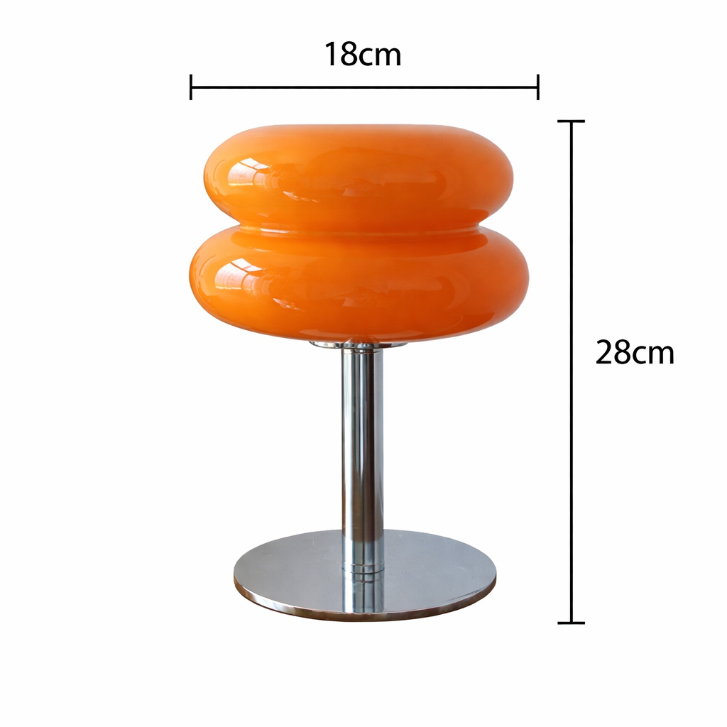 Lampe De Bureau En Verre - Orange