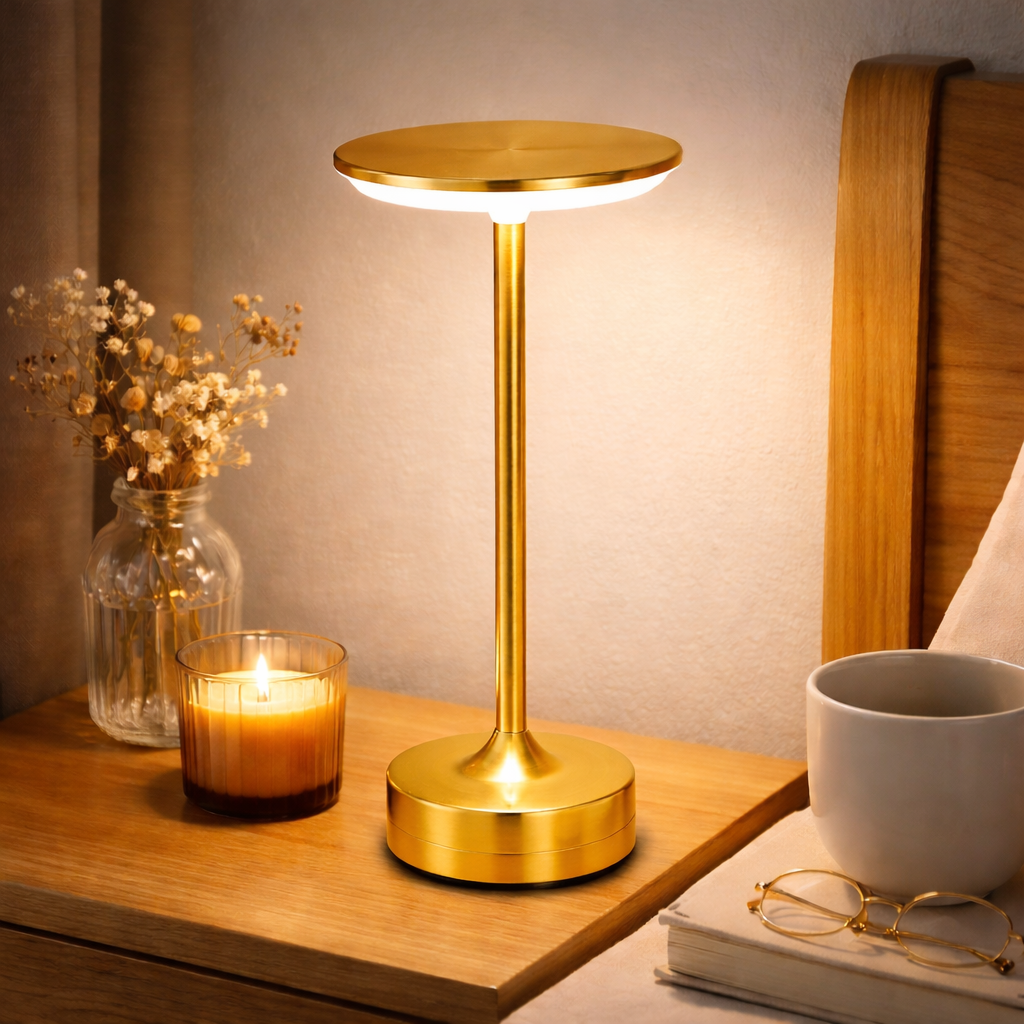 Lampe de Bureau Tactile - Or