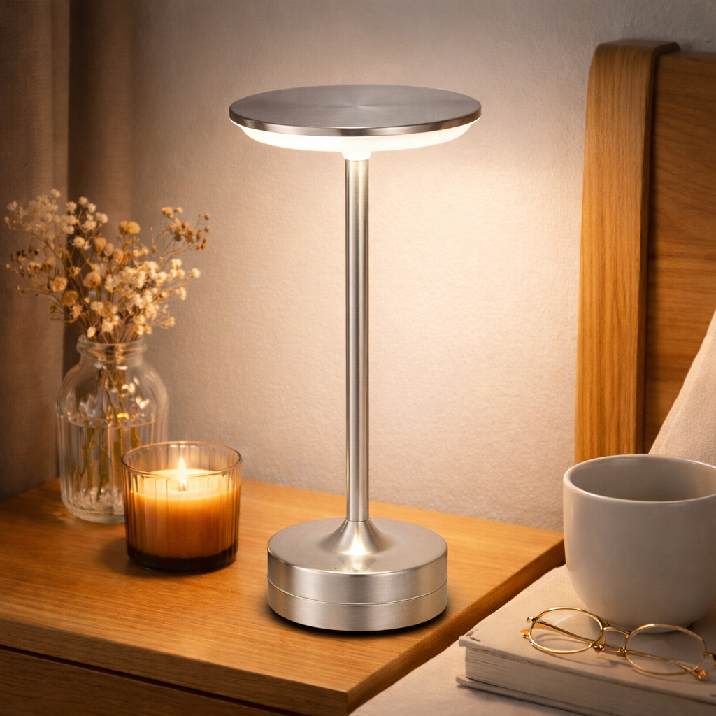Lampe de Bureau Tactile - Argent
