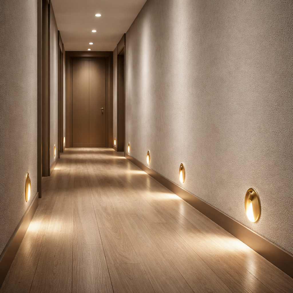 Applique Encastrée Rond 80mm - Or