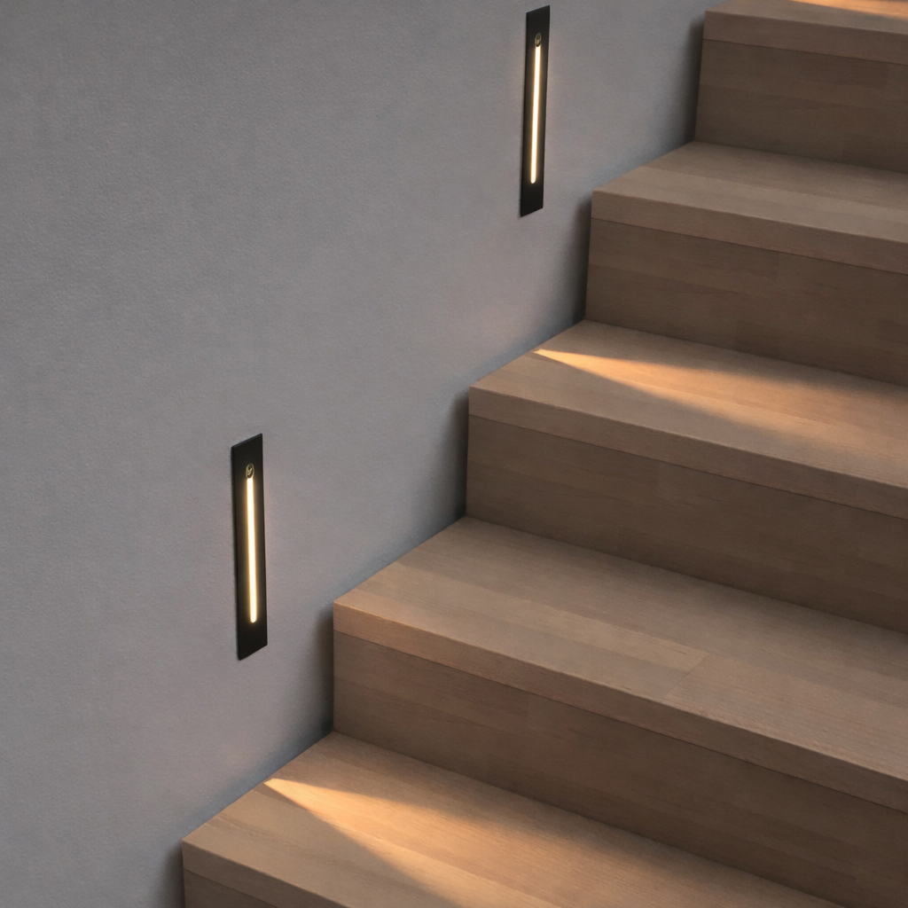 Applique Encastrée Rectangle - Noir Brossé