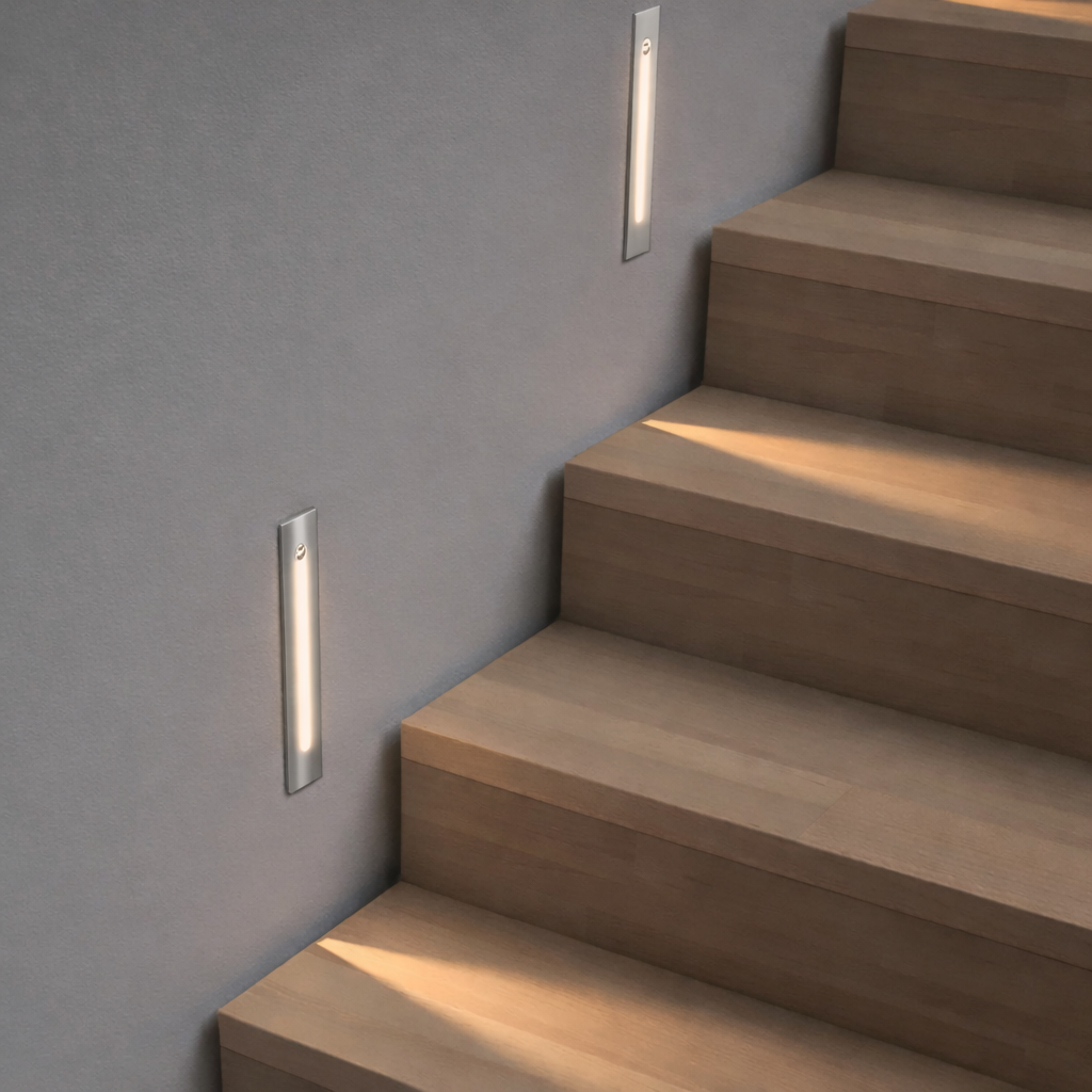 Applique Encastrée Rectangle - Argent Brossé