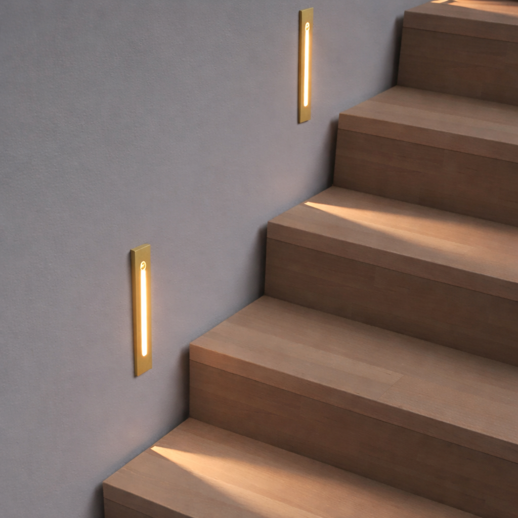 Applique Encastrée Rectangle - Or Brossé