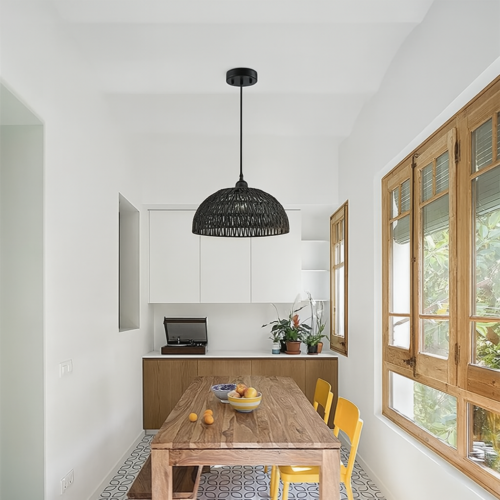 Suspension Luminaire Chanvre - Noir