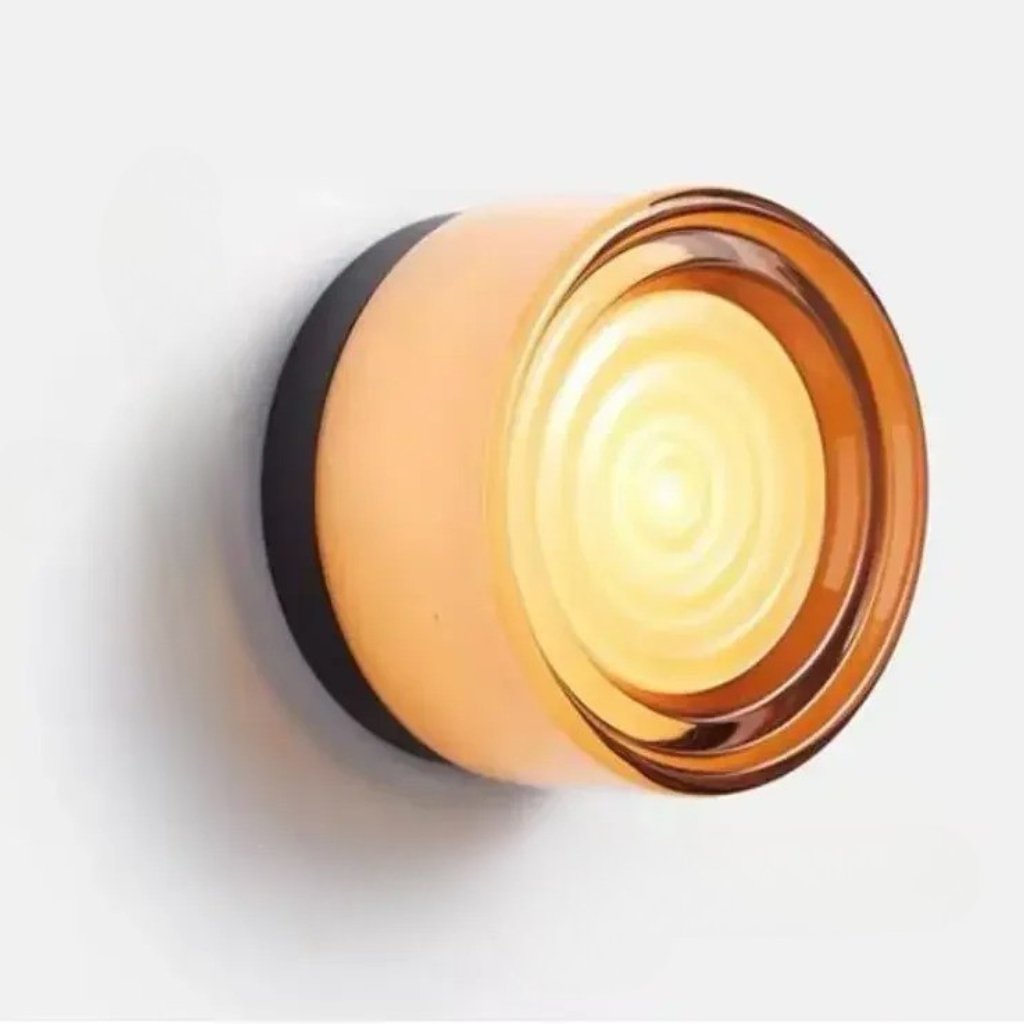 Colored Glass Wall Sconce Light Fixture - Ripple