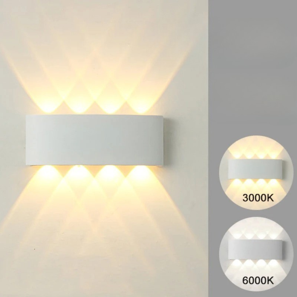 Round Outdoor Wall Light - White