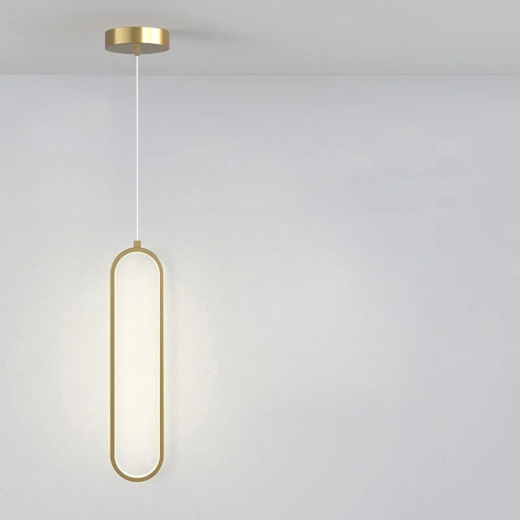 Luminaire Suspension Longue Ovale