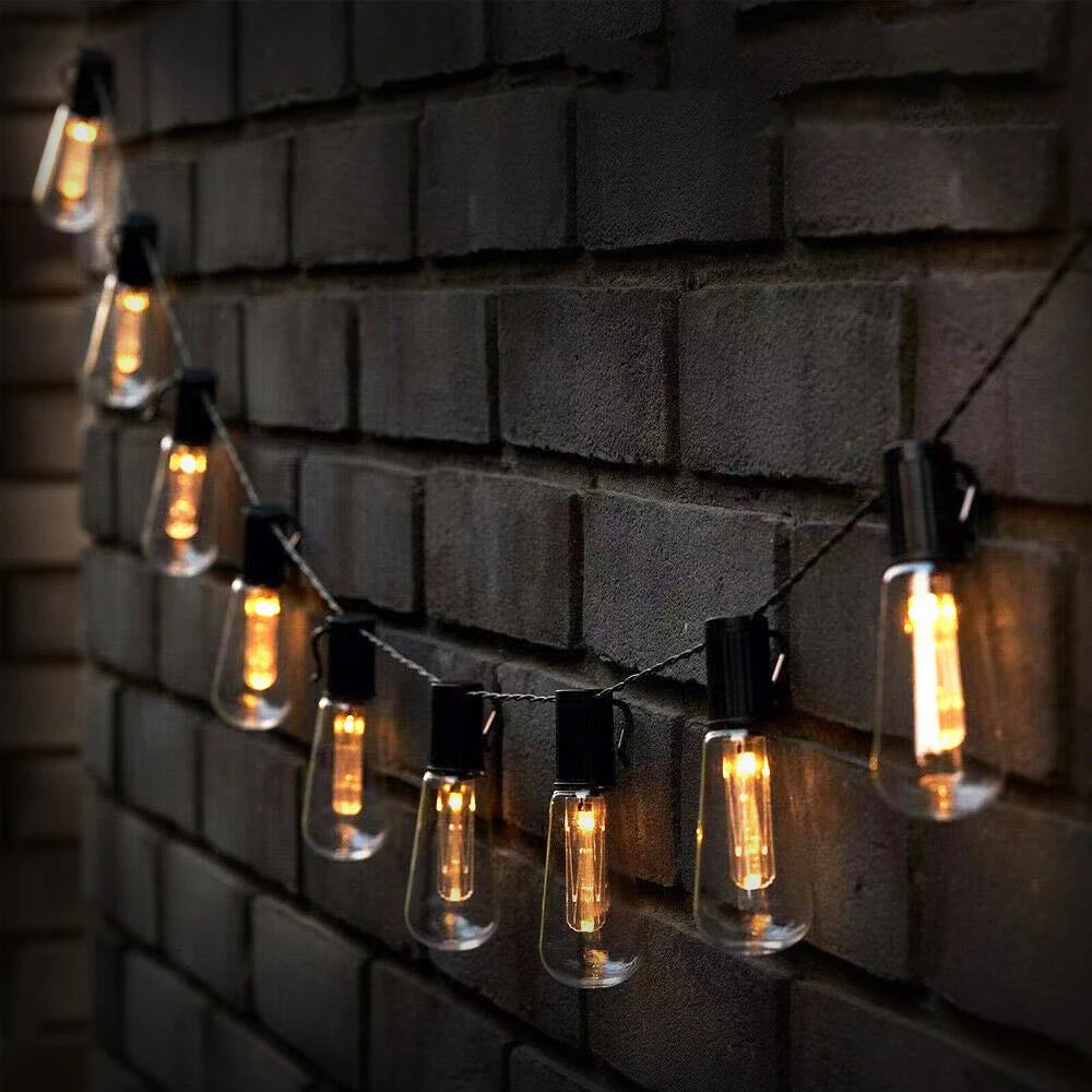 Guirlande Solaire Ampoule Rétro - 4.5M