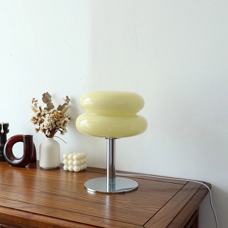 Lampe De Bureau En Verre - Crème
