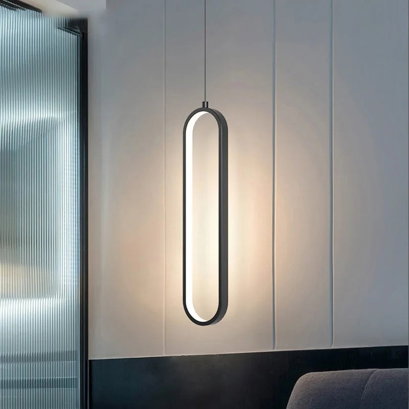 Luminaire Suspension Longue Ovale