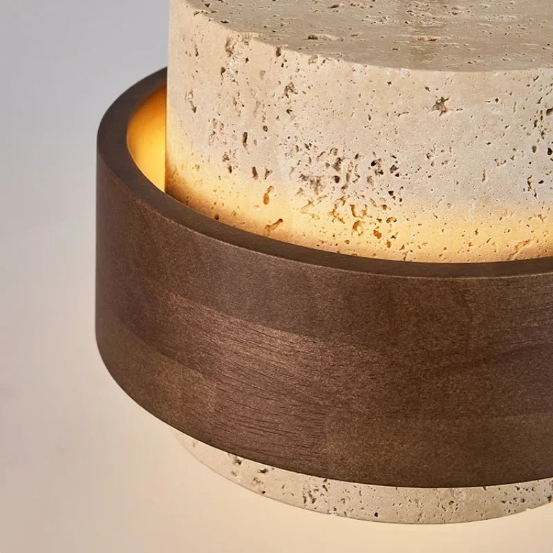 Luminaire En Bois Et Pierre