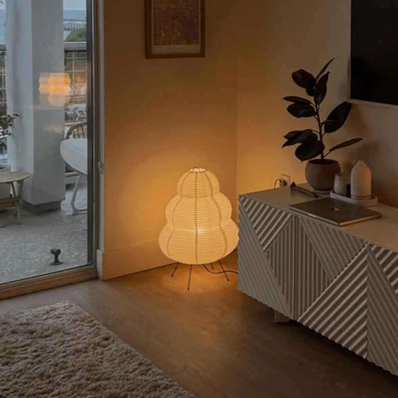 Lampe De Sol En Papier De Riz