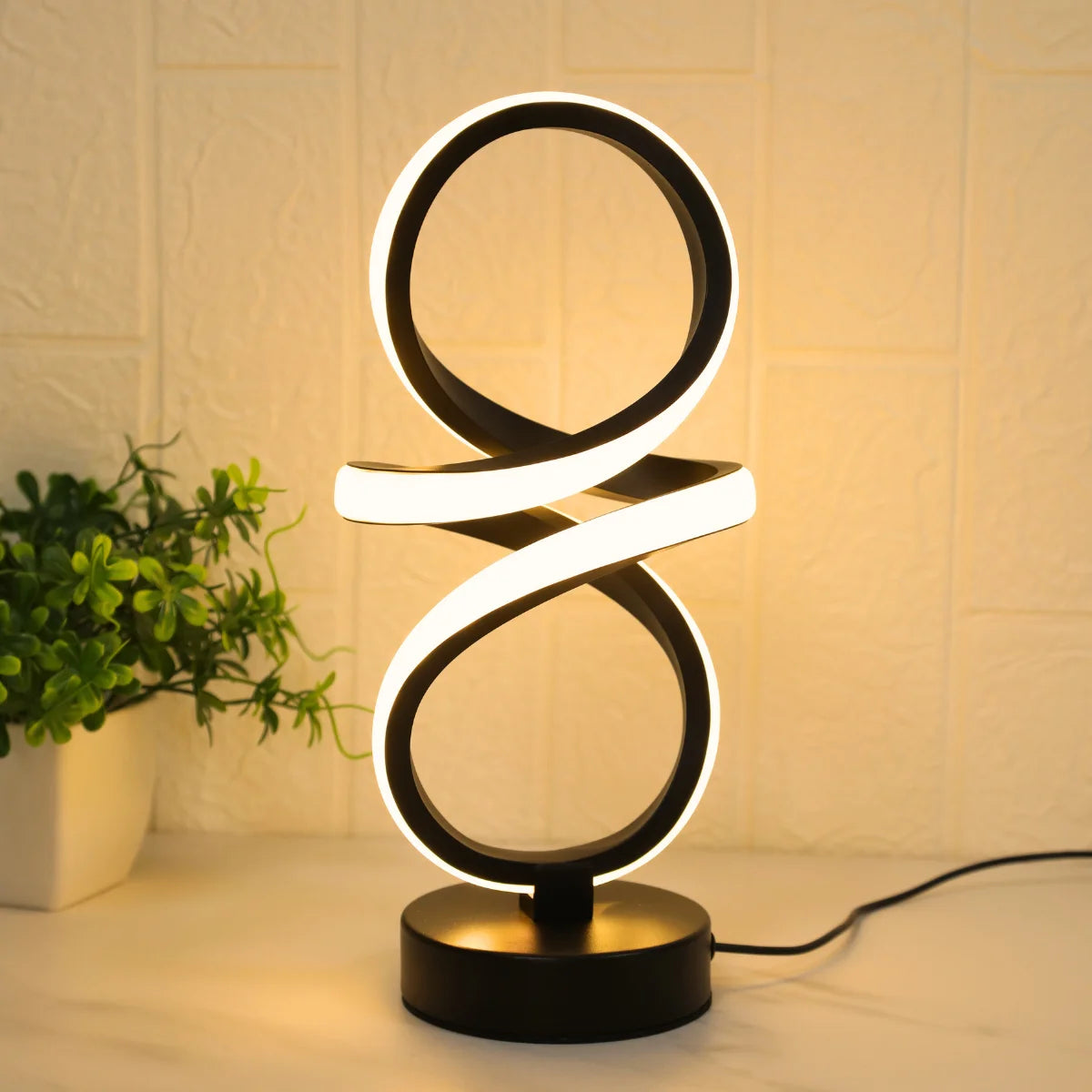 Lampe À Poser LED Torsadée