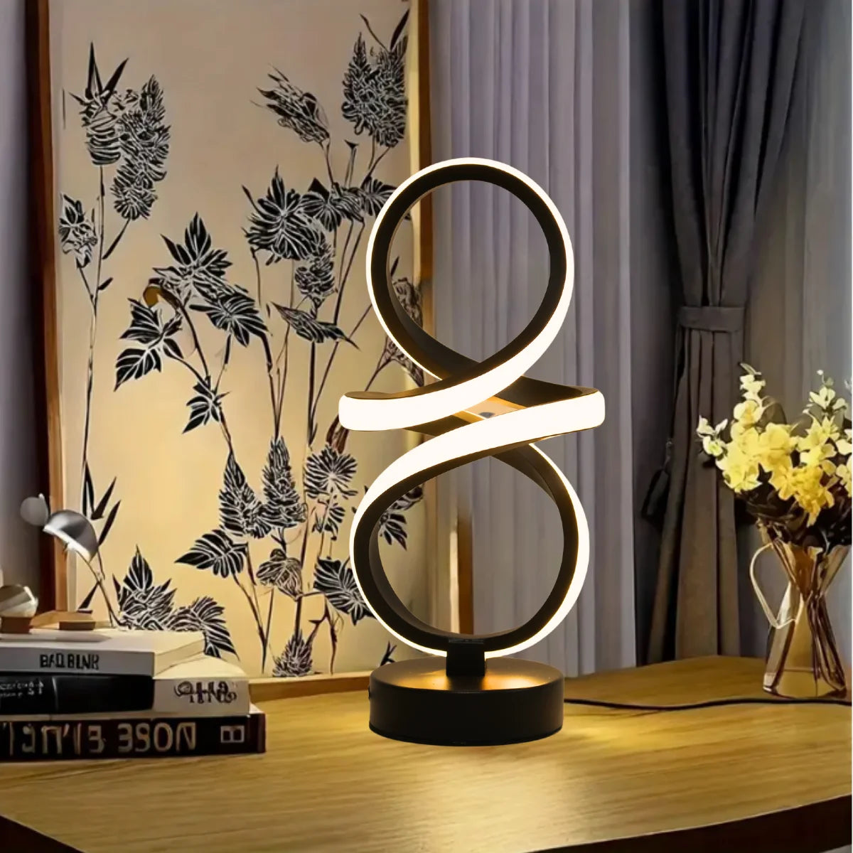 Lampe À Poser LED Torsadée