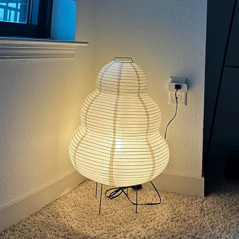 Lampe De Sol En Papier De Riz