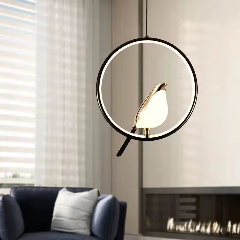 Suspension Luminaire Oiseau - Rond