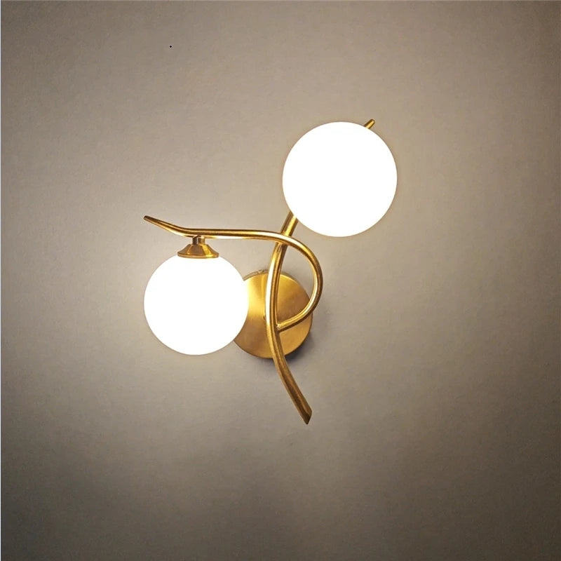 Luminaire Murales En Verre Design - Or