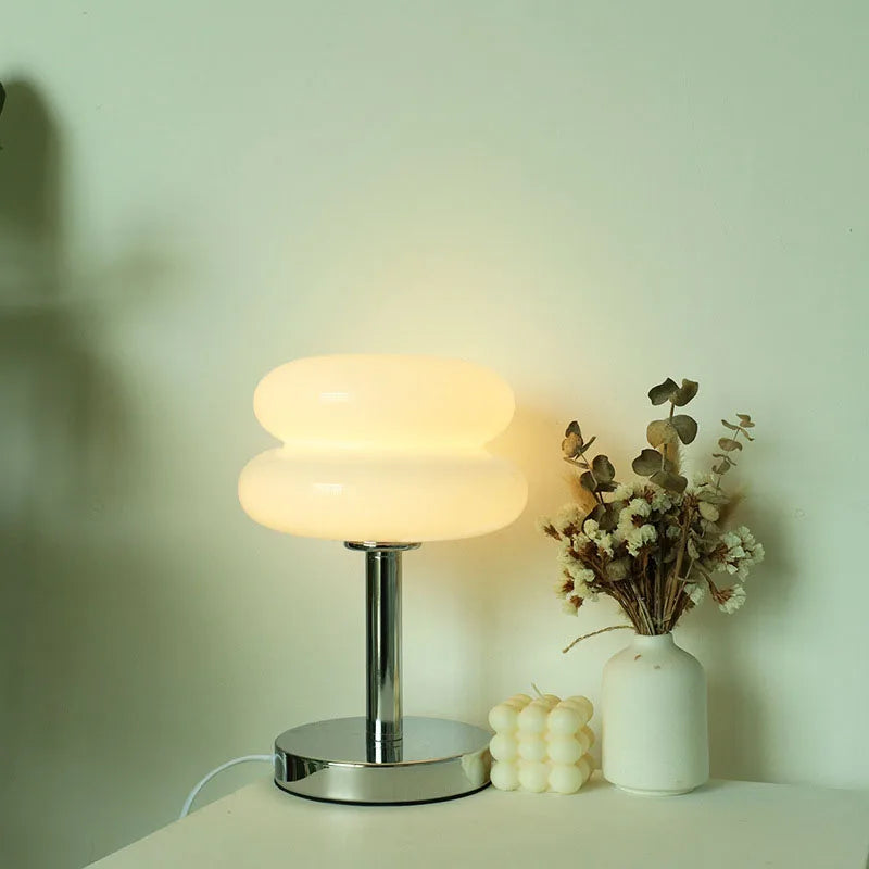 Lampe De Bureau En Verre - Crème