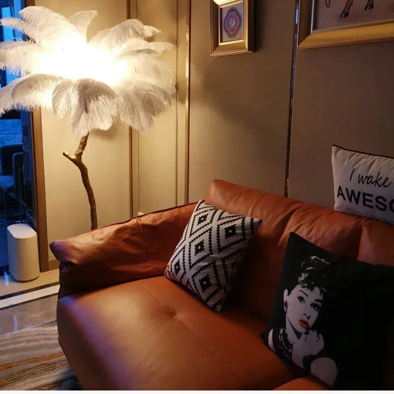 Luminaire Sur Pied - Arbre De Plumes