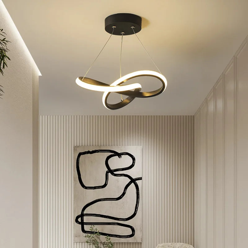 Luminaire Suspension Design Moderne - Noir 30cm