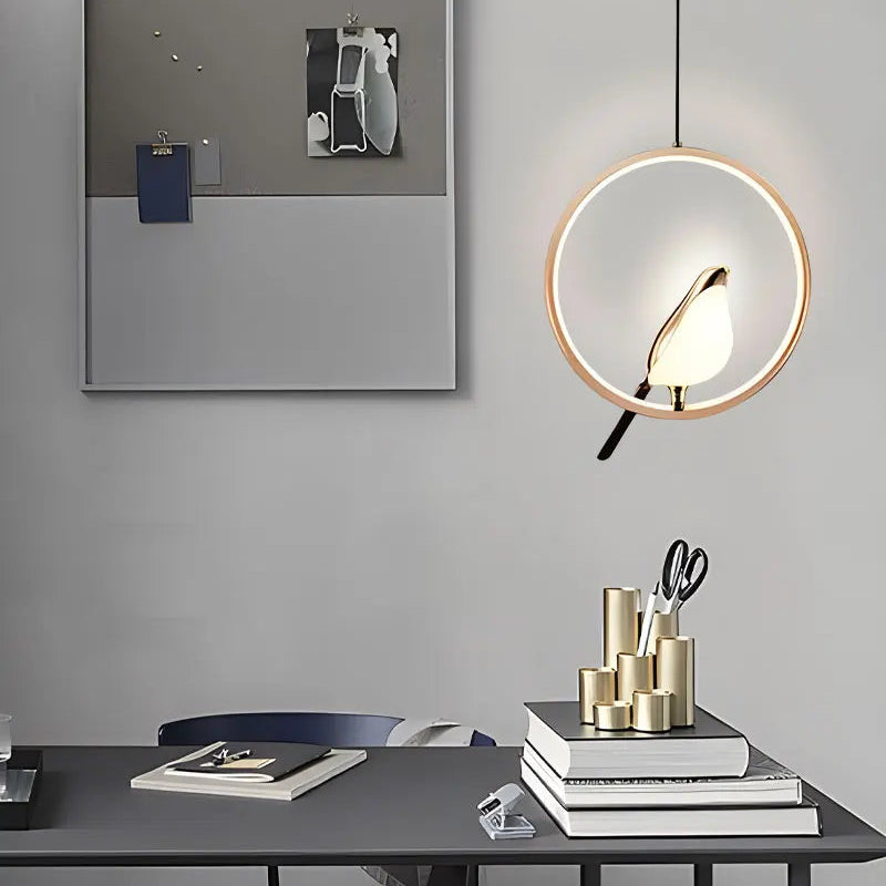 Bird Pendant Light - Round