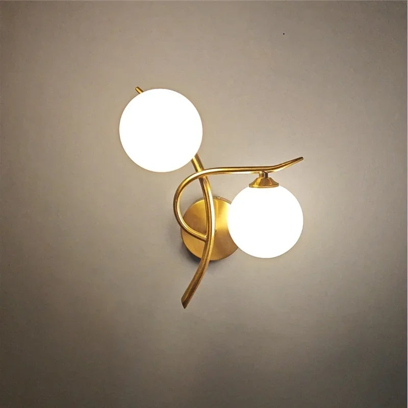 Luminaire Murales En Verre Design - Or