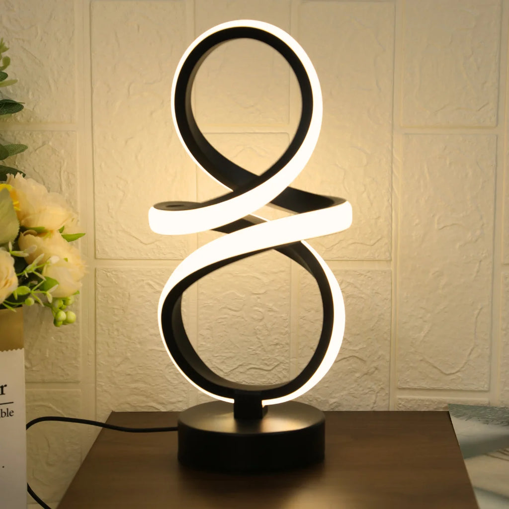 Lampe À Poser LED Torsadée
