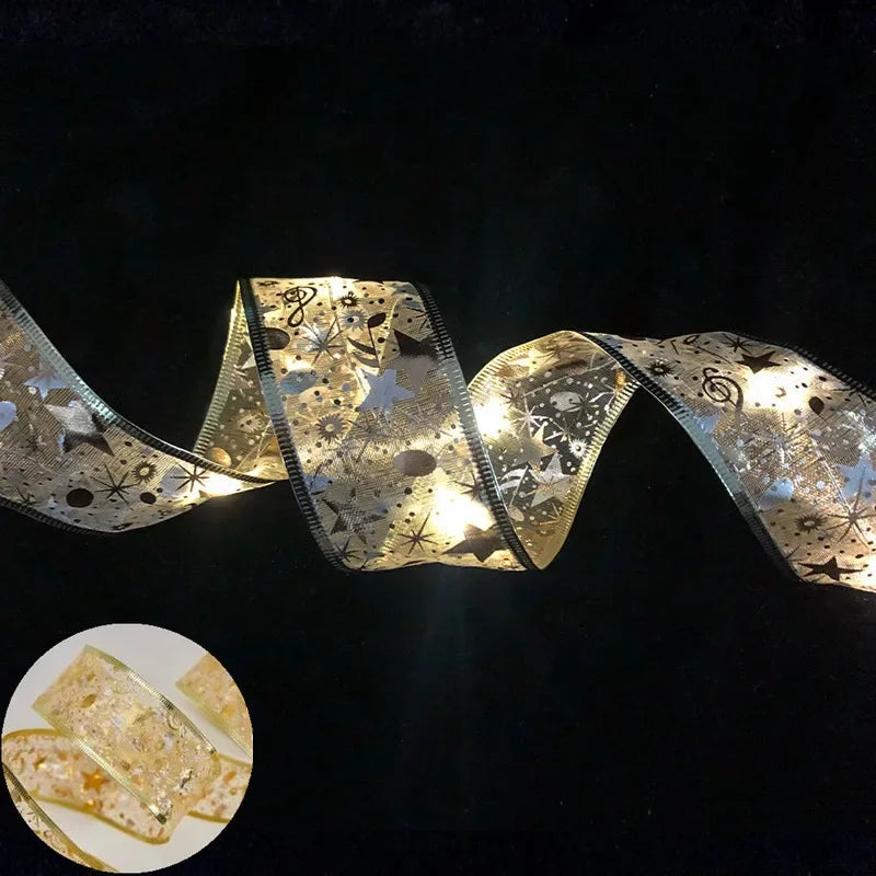 Guirlande Ruban Doré - Blanc Chaud