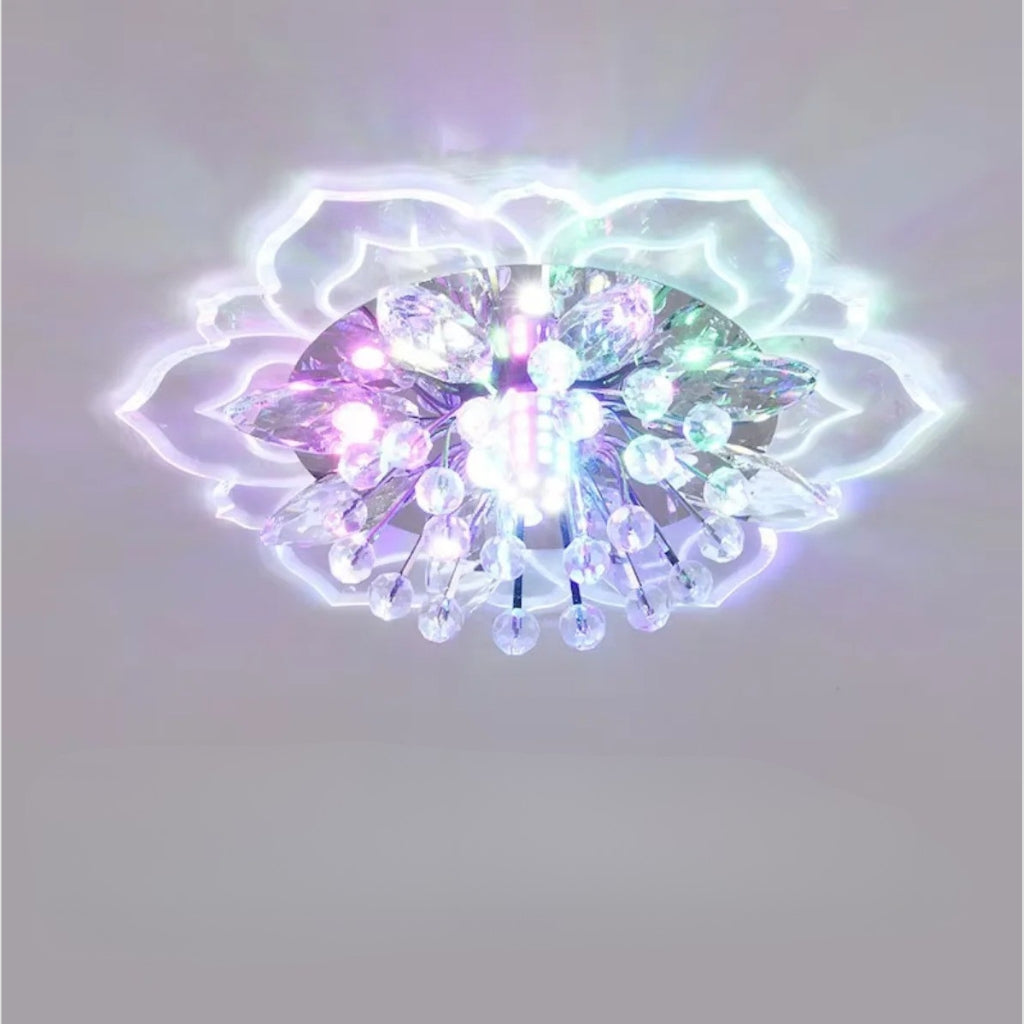 Fleur En Verre Luminaire - Multicolor