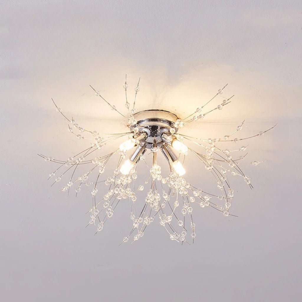 Glass Pendant Light - Silver