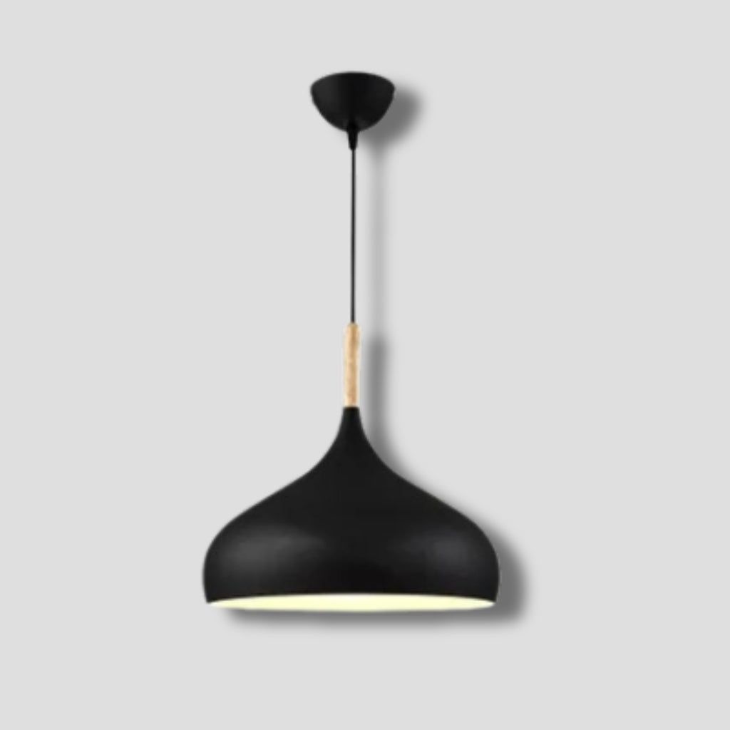 Luminaire En Bois Suspension - Noir
