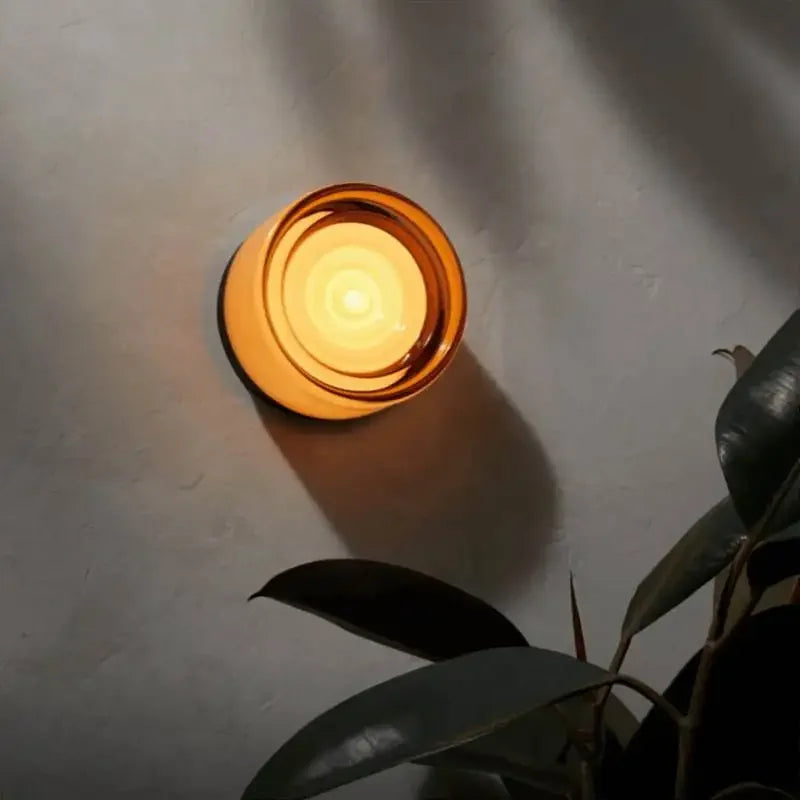 Colored Glass Wall Sconce Light Fixture - Ripple