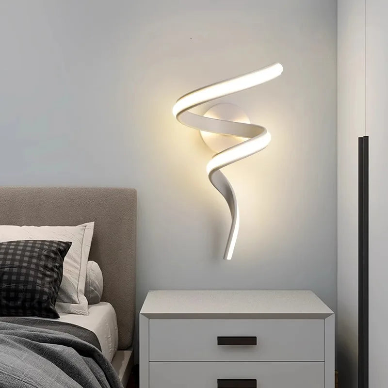 Spiral Light Fixture - White