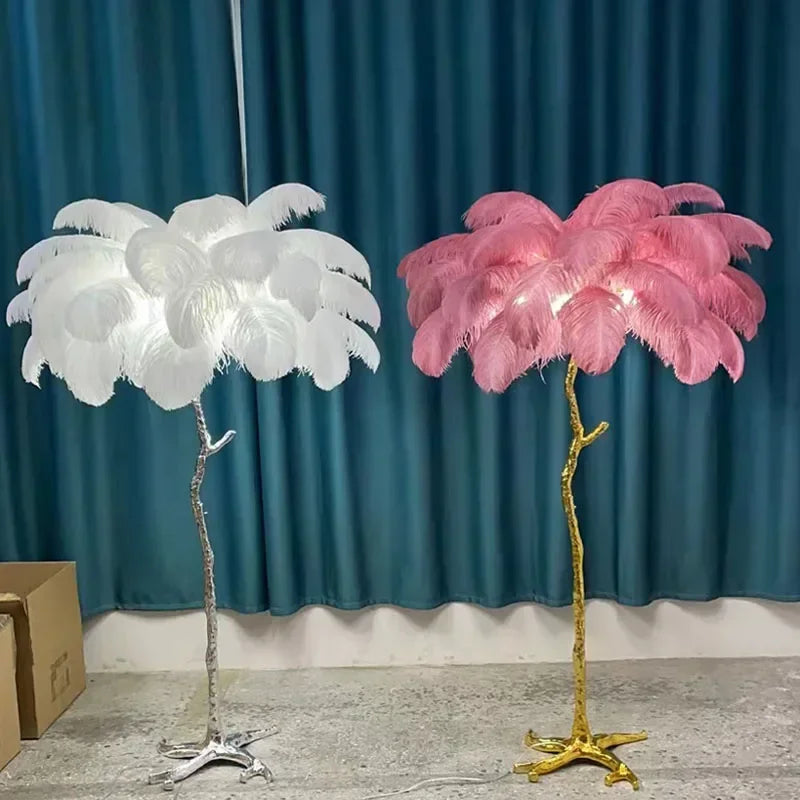 Luminaire Sur Pied - Arbre De Plumes