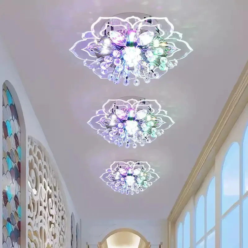 Fleur En Verre Luminaire - Multicolor