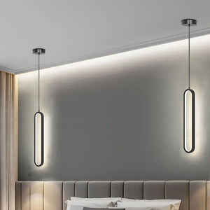 Luminaire Suspension Longue Ovale