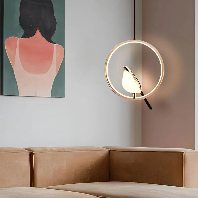 Bird Pendant Light - Round