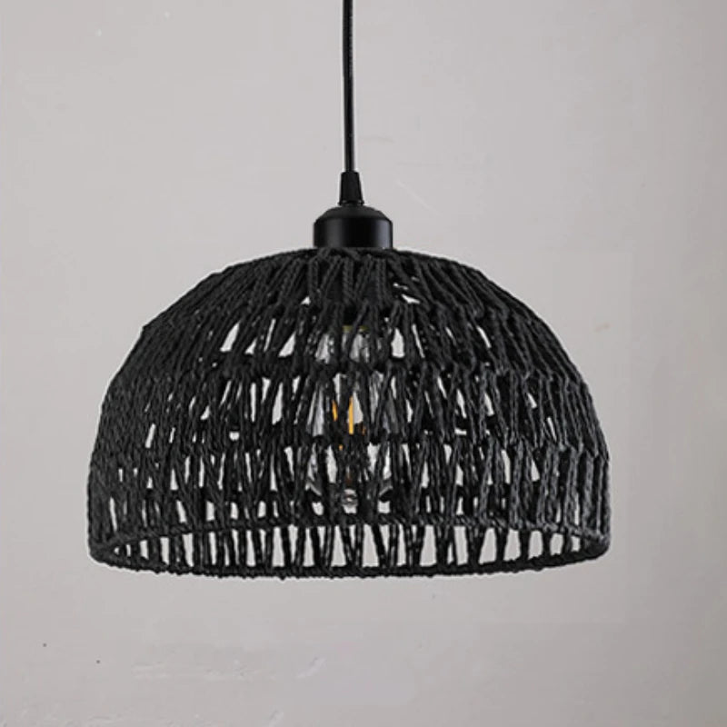 Hemp Pendant Light - Black