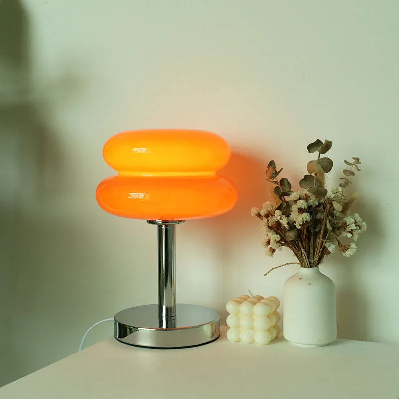 Lampe De Bureau En Verre - Orange